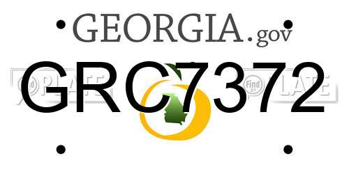 GRC7372 Georgia License Plate