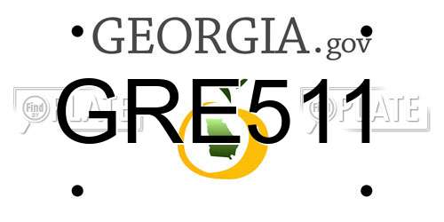 GRE511 Georgia License Plate