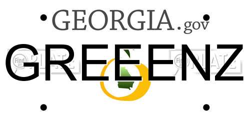 GREEENZ Georgia License Plate