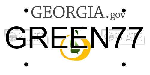 GREEN77 Georgia License Plate