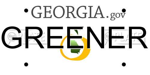 GREENER Georgia License Plate
