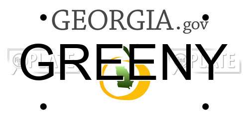 GREENY Georgia License Plate