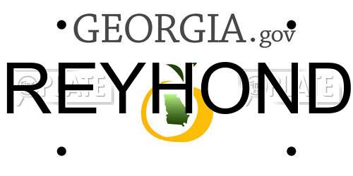 GREYHONDA Georgia License Plate