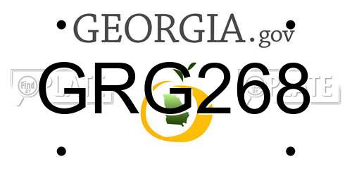 GRG268 Georgia License Plate