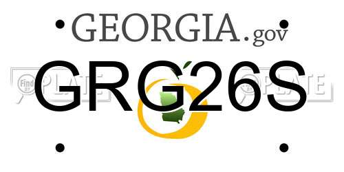 GRG26S Georgia License Plate