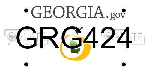 GRG424 Georgia License Plate