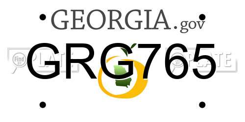 GRG765 Georgia License Plate