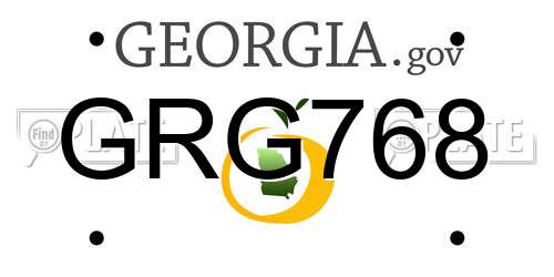 GRG768 Georgia License Plate