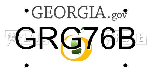 GRG76B Georgia License Plate