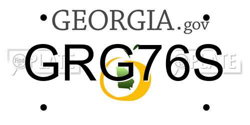 GRG76S Georgia License Plate