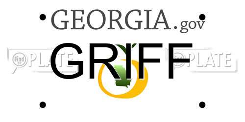 GRIFF Georgia License Plate