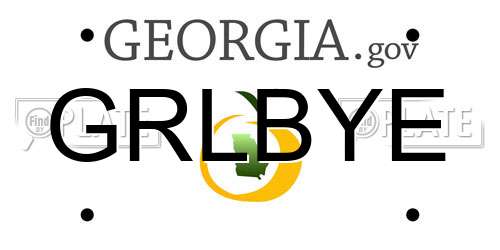 GRLBYE Georgia License Plate