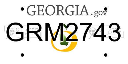 GRM2743 Georgia License Plate