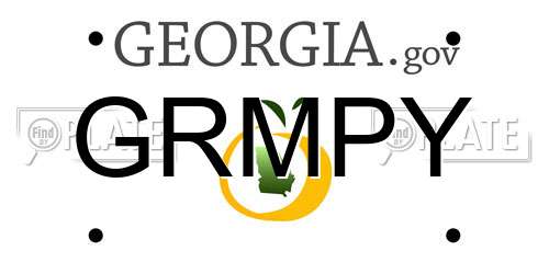 GRMPY Georgia License Plate