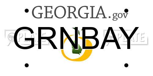 GRNBAY Georgia License Plate