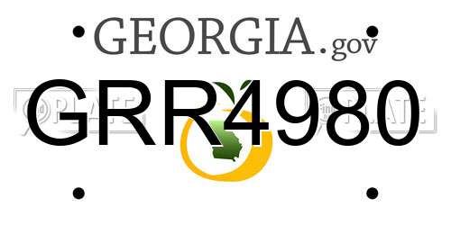 GRR4980 Georgia License Plate