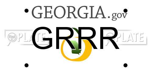 GRRR Georgia License Plate