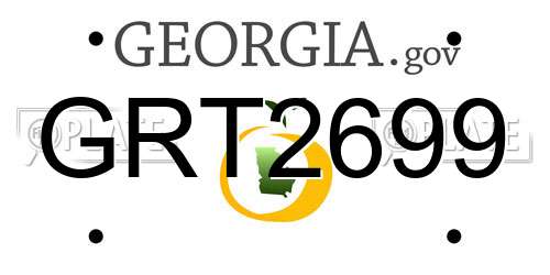 GRT2699 Georgia License Plate