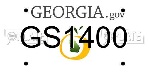 GS1400 Georgia License Plate
