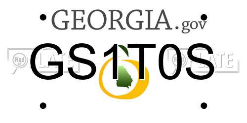 GS1T0S Georgia License Plate
