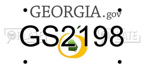 GS2198 Georgia License Plate