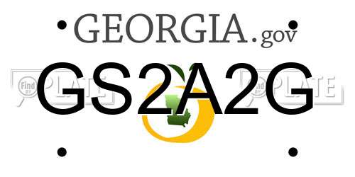 GS2A2G Georgia License Plate