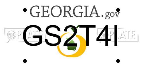 GS2T4I Georgia License Plate