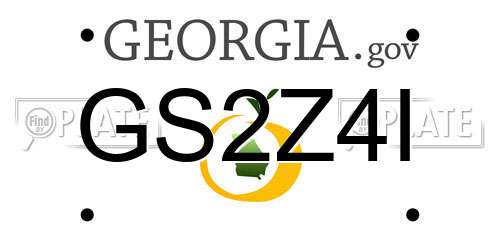 GS2Z4I Georgia License Plate