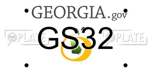 GS32 Georgia License Plate