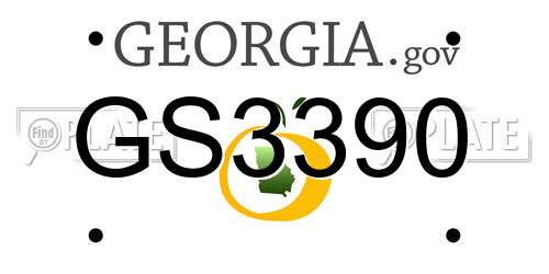 GS3390 Georgia License Plate