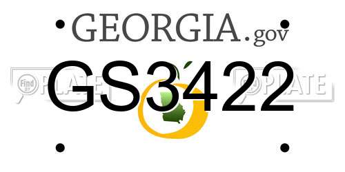 GS3422 Georgia License Plate
