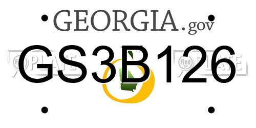 GS3B126 Georgia License Plate