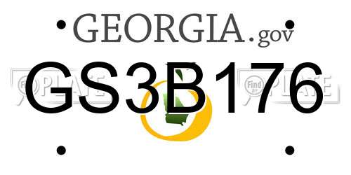 GS3B176 Georgia License Plate