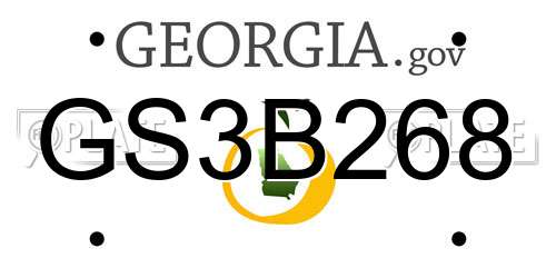 GS3B268 Georgia License Plate