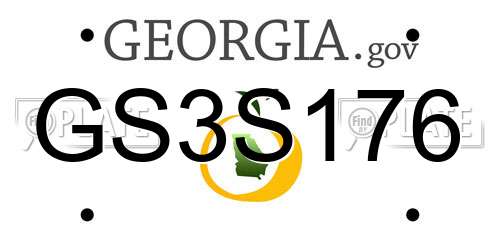 GS3S176 Georgia License Plate