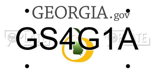 GS4G1A Georgia License Plate