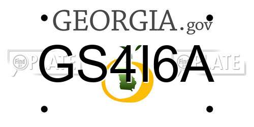 GS4I6A Georgia License Plate