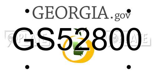 GS52800 Georgia License Plate