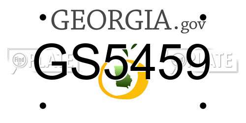 GS5459 Georgia License Plate