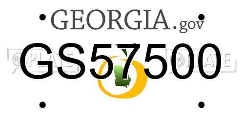 GS57500 Georgia License Plate