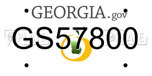 GS57800 Georgia License Plate
