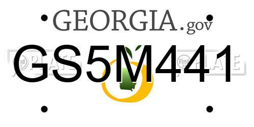 GS5M441 Georgia License Plate