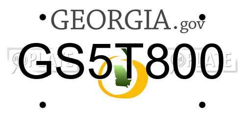 GS5T800 Georgia License Plate