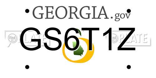 GS6T1Z Georgia License Plate