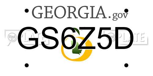 GS6Z5D Georgia License Plate