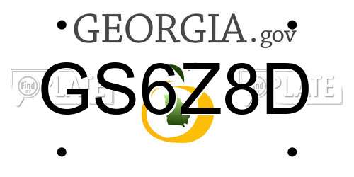 GS6Z8D Georgia License Plate