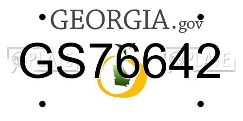 GS76642 Georgia License Plate