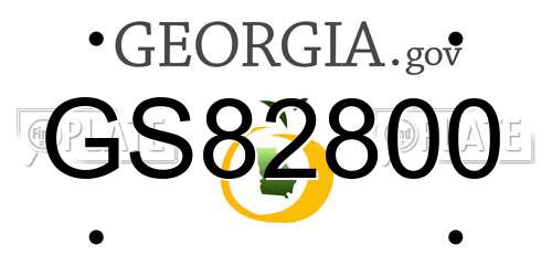 GS82800 Georgia License Plate