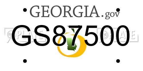 GS87500 Georgia License Plate