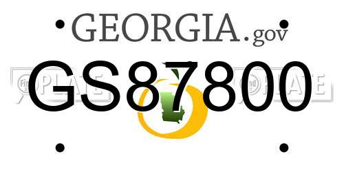 GS87800 Georgia License Plate